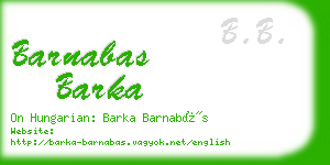 barnabas barka business card